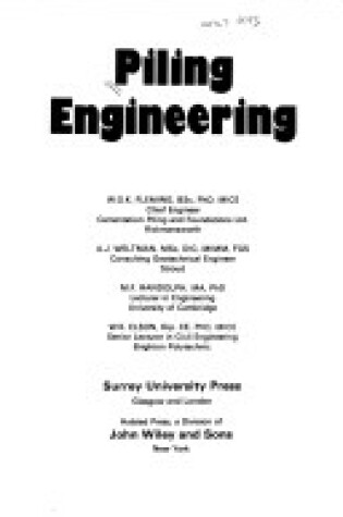 Cover of Fleming: *Piling* Engineering