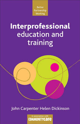 Book cover for Interprofessional Education and Training