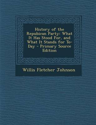 Book cover for History of the Repubican Party