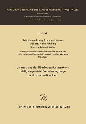 Cover of Untersuchung Der UEberfluggerauschspektren Haufig Eingesetzter Verkehrsflugzeuge an Standardmesspunkten