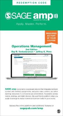 Book cover for Operations Management - Sage Amp Edition