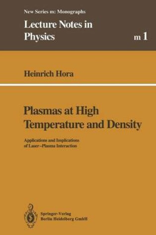 Cover of Plasmas at High Temperature and Density