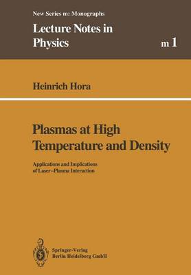 Cover of Plasmas at High Temperature and Density