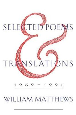 Cover of Selected Poems and Translations, 1969-1991