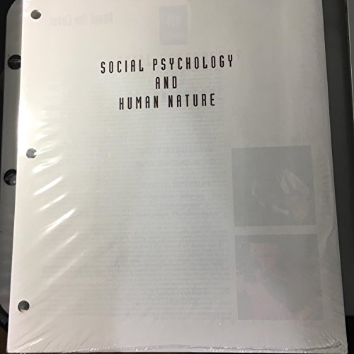 Book cover for Social Psychology and Human Nature, Comprehensive Edition