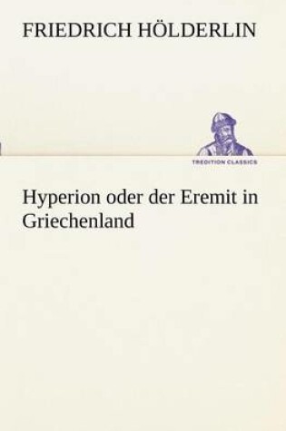 Cover of Hyperion Oder Der Eremit in Griechenland
