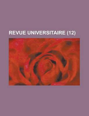 Book cover for Revue Universitaire (12)