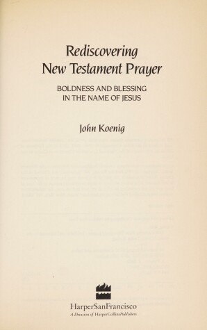 Book cover for Rediscovering New Testament Prayer