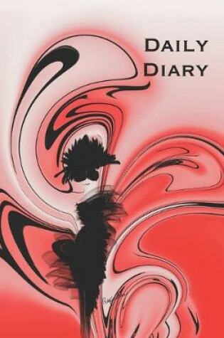 Cover of Daily Diary with Red Swirly Background