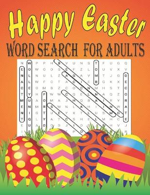 Book cover for Happy Easter word search for adults