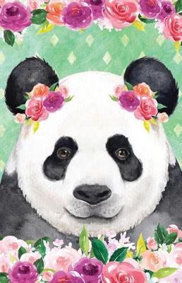 Cover of Journal Notebook For Animal Lovers Cute Panda In Flowers