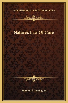 Book cover for Nature's Law Of Cure