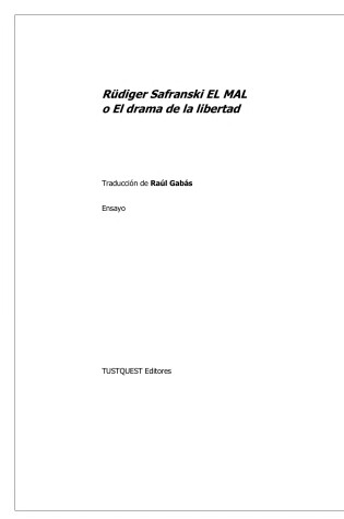 Cover of El Mal O El Drama de La Libertad