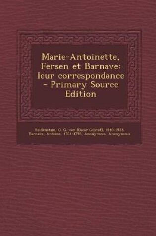 Cover of Marie-Antoinette, Fersen et Barnave