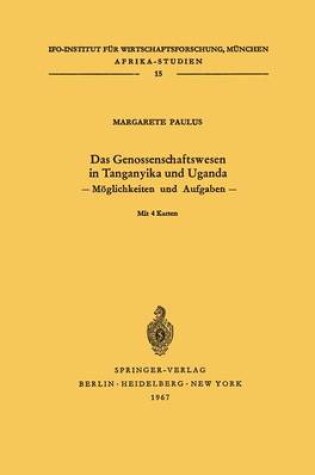 Cover of Das Genossenschaftswesen in Tanganyika und Uganda