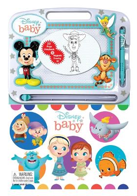 Book cover for Disney Baby: Activity Book Learning, Writing, Sketching with Magnetic Drawing Doodle Pad for Kids