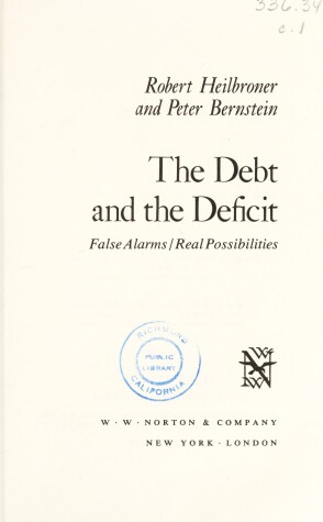 Book cover for DEBT & THE DEFICIT CL