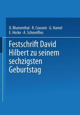 Book cover for Festschrift David Hilbert Zu Seinem Sechzigsten Geburtstag Am 23. Januar 1922