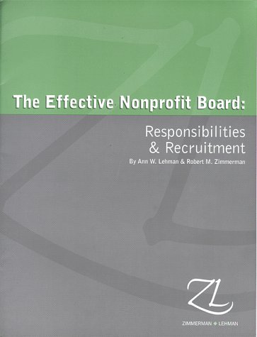 Book cover for The Effective Nonprofit Board