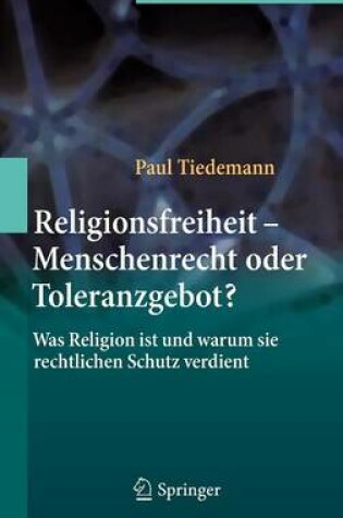 Cover of Religionsfreiheit - Menschenrecht Oder Toleranzgebot?