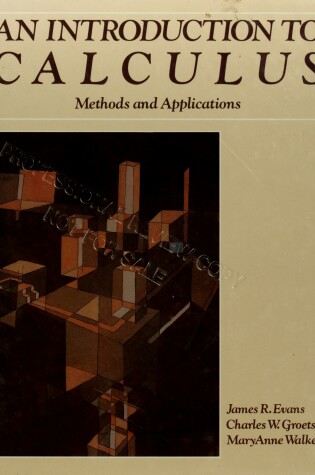 Cover of An Introduction to Calculus' M Ethods an