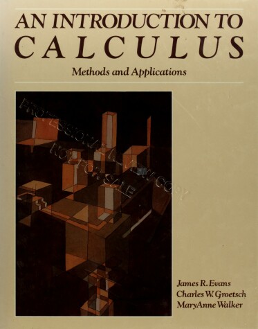 Book cover for An Introduction to Calculus' M Ethods an