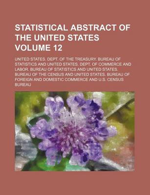Book cover for Statistical Abstract of the United States Volume 12
