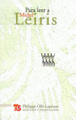 Book cover for Para Leer a Michel Leiris