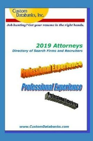 Cover of 2019 Attorneys Directory of Search Firms and Recruiters