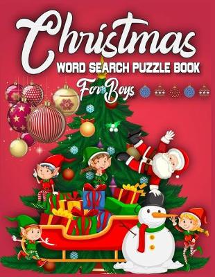 Book cover for Christmas Word Search Puzzle Book For Boys