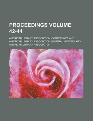 Book cover for Proceedings Volume 42-44