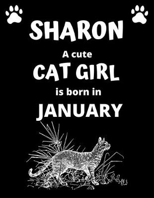 Book cover for SHARON a cute cat girl is born in January