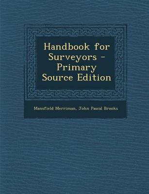 Book cover for Handbook for Surveyors - Primary Source Edition