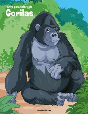 Cover of Livro para Colorir de Gorilas