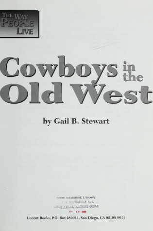 Cover of Cowboys in the Old West
