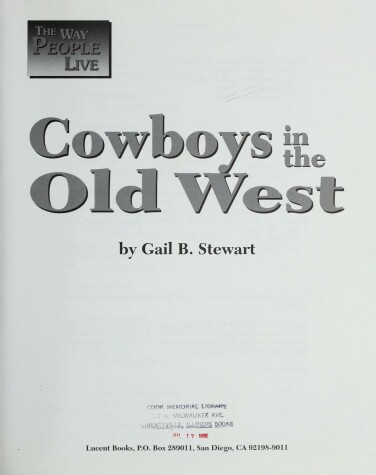 Book cover for Cowboys in the Old West