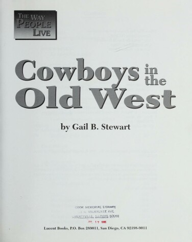 Cover of Cowboys in the Old West