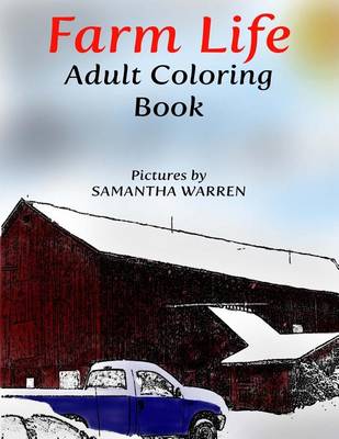 Book cover for Farm Life Adult Coloring Book