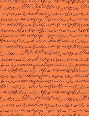 Book cover for My Big Fat Bullet Journal Scribbly Handwriting Black on Orange