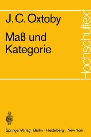 Cover of Mass und Kategorie