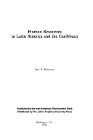 Cover of Human Resources in Latin America and the Caribbean
