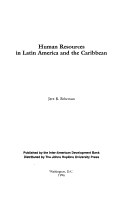 Book cover for Human Resources in Latin America and the Caribbean