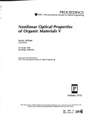 Book cover for Nonlinear Optical Properties of Organic Materials