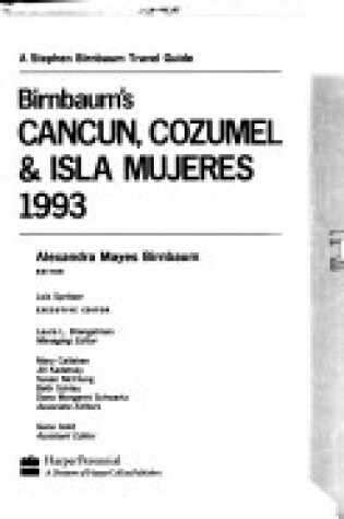 Cover of Birnbaum Cancun/Cozumel 93 Birnbaum