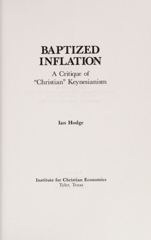 Book cover for Baptized Inflation