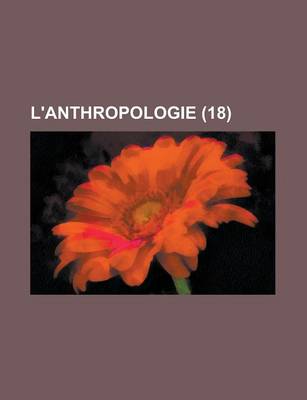 Book cover for L'Anthropologie (18)