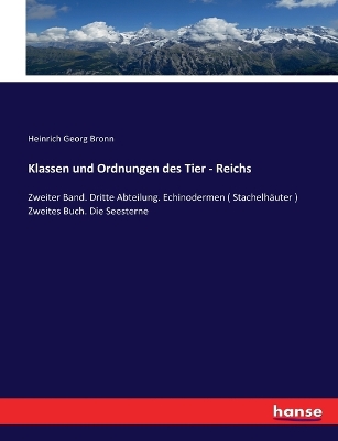 Book cover for Klassen und Ordnungen des Tier - Reichs