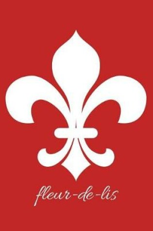 Cover of fleur-de-lis - Red Blank Notebook