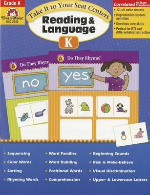 Book cover for Reading & Language, Grade K