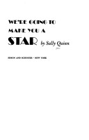 Book cover for We're Going to Make You a Star